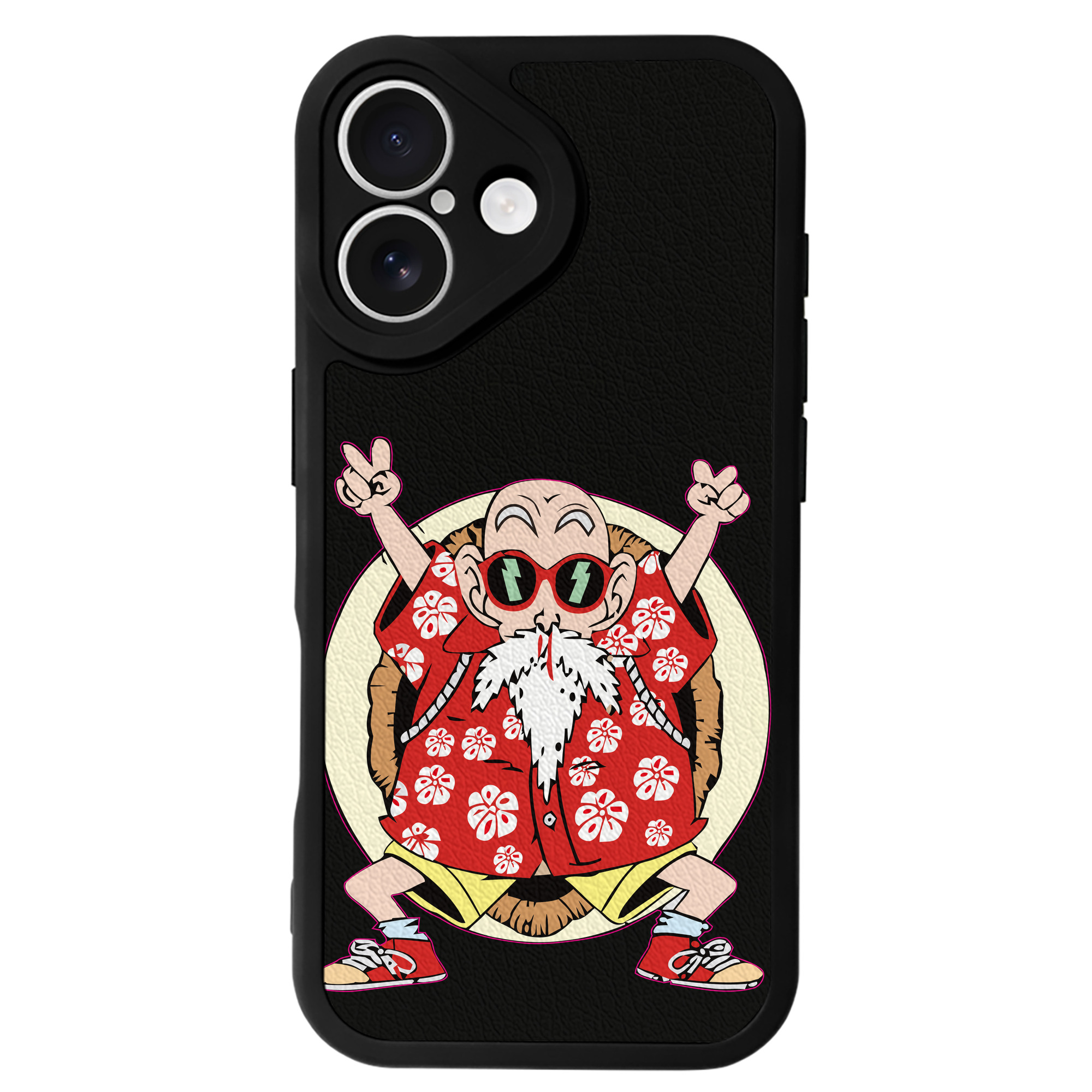 （画像用） ドラゴンボール 亀仙人（かめせんにん） DRAGON BALL Master Roshi Kame Sennin 【iPhone 16シリーズ対応】シリコンスマホケース（レザー調） 材質：シリコン